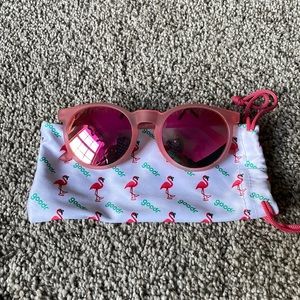 Goodr “Influencers Pay Double” Pink Sunglasses